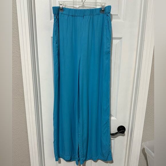Victoriouslogan The Drop  Women's Wide Leg Pull On Pant Blue Large - Picture 5 of 16